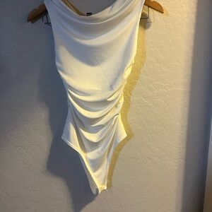 Gaze White Satin Top